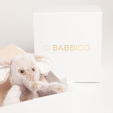 Babbico Beige Elephant Toy And Rattle Blanket Baby Gift Set - McGrocer