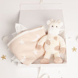 Babbico Beige Giraffe Toy And Star Blanket Baby Gift Set - McGrocer