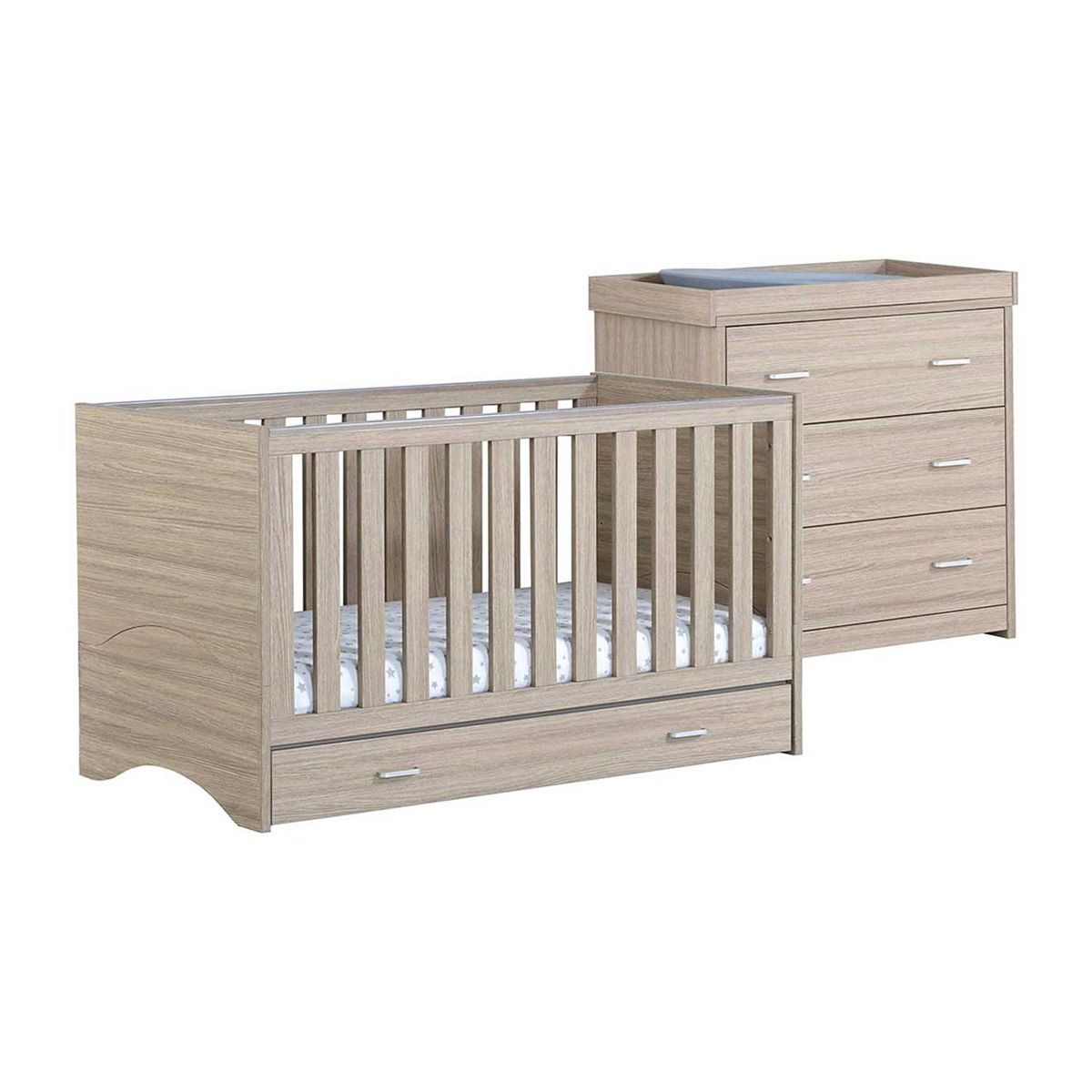 Babymore Veni 2 Pieces Room Set - Oak - McGrocer