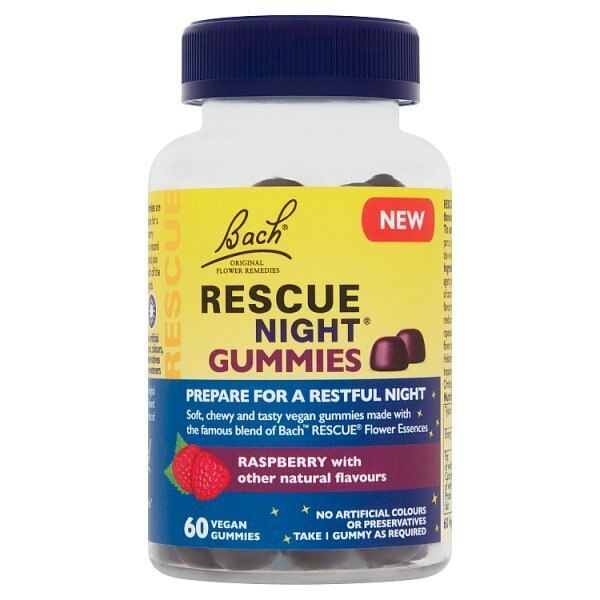 Bach" Rescue Night® - 60 GummiesVegan, Raspberry Flavoured - McGrocer