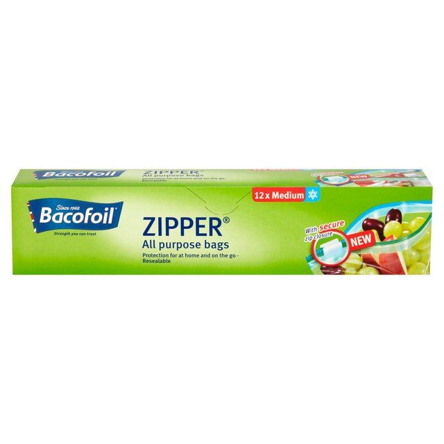 Bacofoil Medium Zipper All Purpose Bags 12 per pack - McGrocer