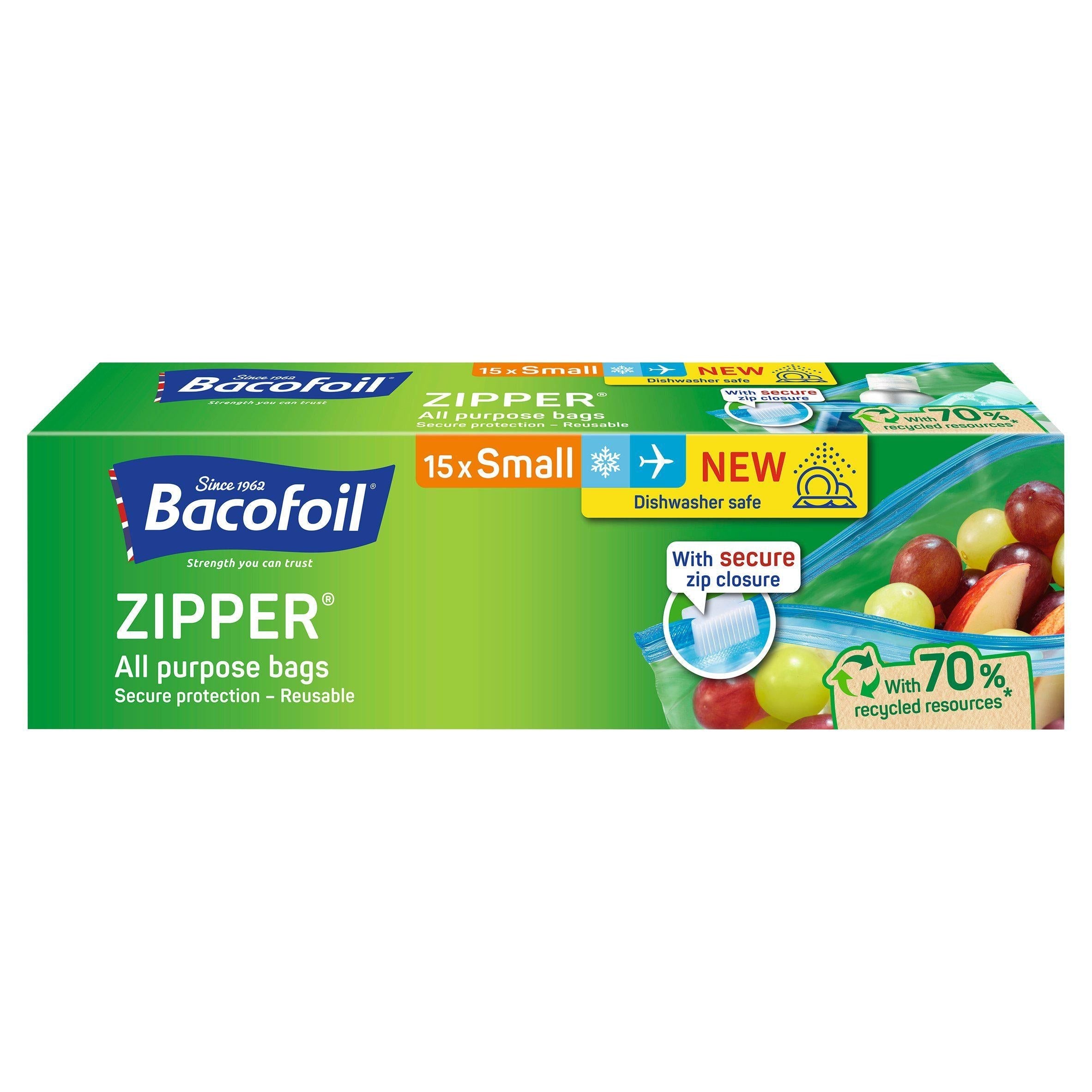 Bacofoil Zipper All Purpose Protect Small Bags x15 - McGrocer