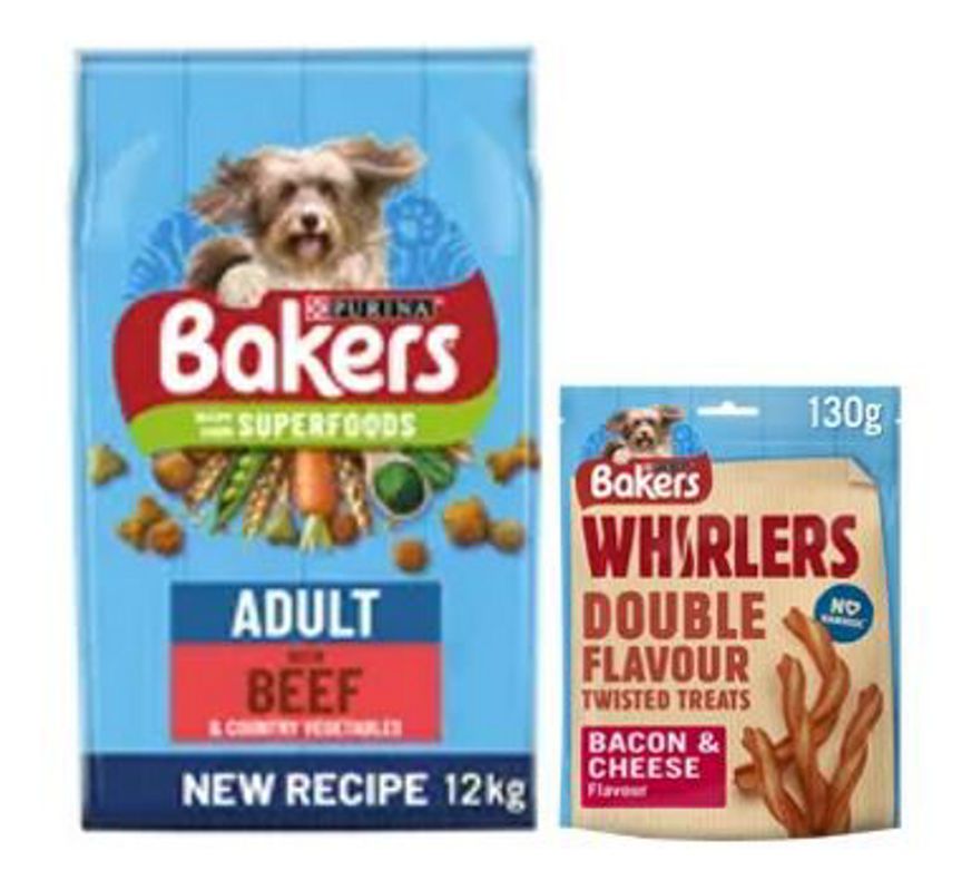 Bakers Adult Dry Dog Food and Bakers Whirlers Bundle - McGrocer