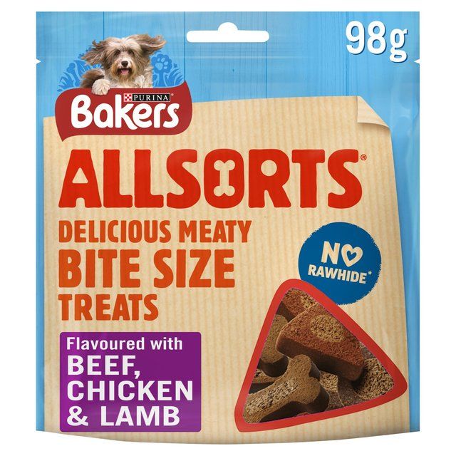 Bakers Allsorts Chicken Beef & Lamb Dog Treats 98g - McGrocer