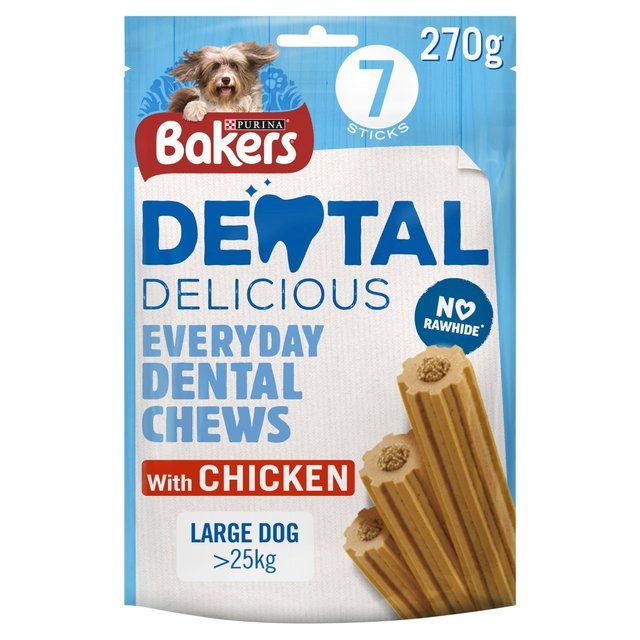 Bakers Dental Delicious Large Chicken Dog Chews   270g - McGrocer