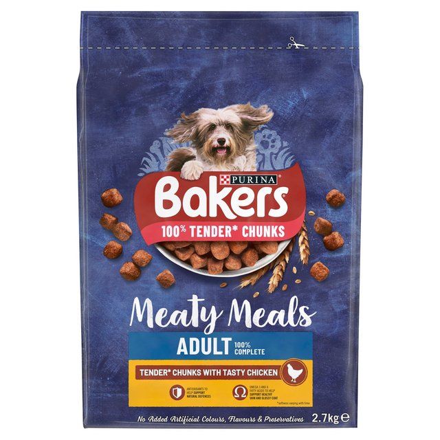 Bakers Meaty Meals Chicken Dry Dog Food 2.7kg - McGrocer