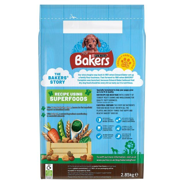 Bakers Puppy Chicken with Vegetables Dry Dog Food 2.85kg - McGrocer