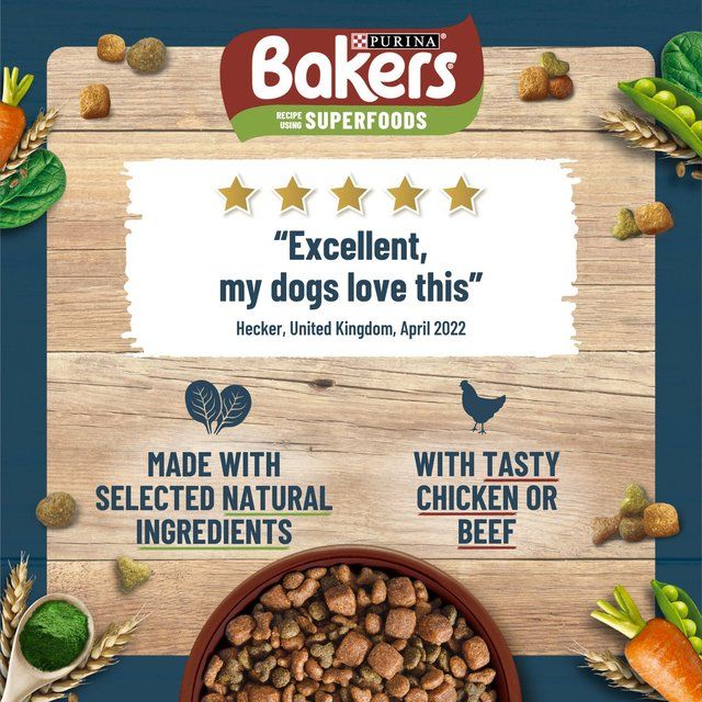 Bakers Small Dog Beef Dry Dog Food 2.85kg - McGrocer