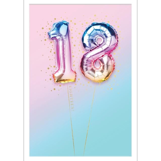 Balloons 18th Birthday Card - McGrocer