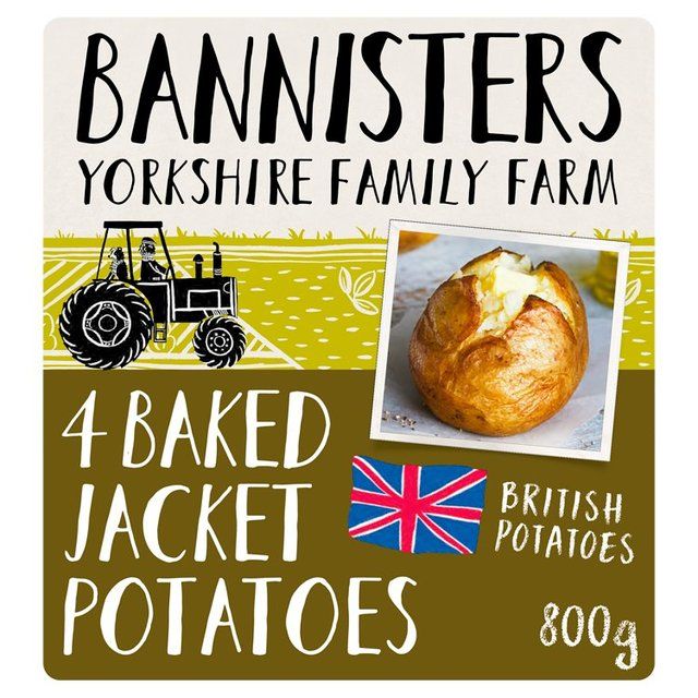 Bannisters Farm 4 Ready Baked Jacket Potatoes 800g - McGrocer