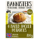 Bannisters Farm 4 Ready Baked Jacket Potatoes 800g - McGrocer