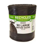Banquet Recycled Tie Top Large Refuse Sacks, 90 Bags - McGrocer