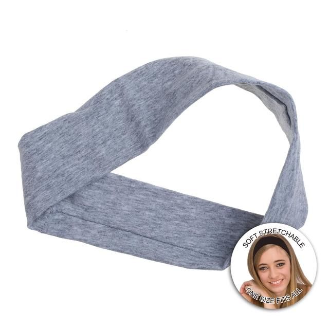 Basicare Grey Cotton Headband super stretchy one size fits all - McGrocer