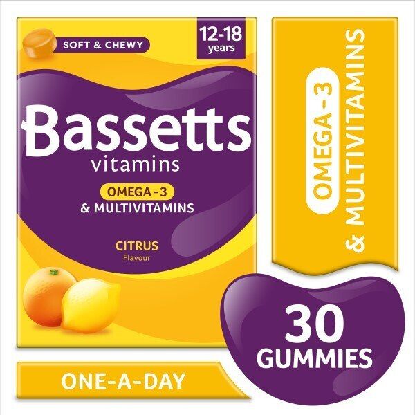 Bassetts Vitamins 12-18 Multivitamins Omega 3 Pastilles 30s - McGrocer