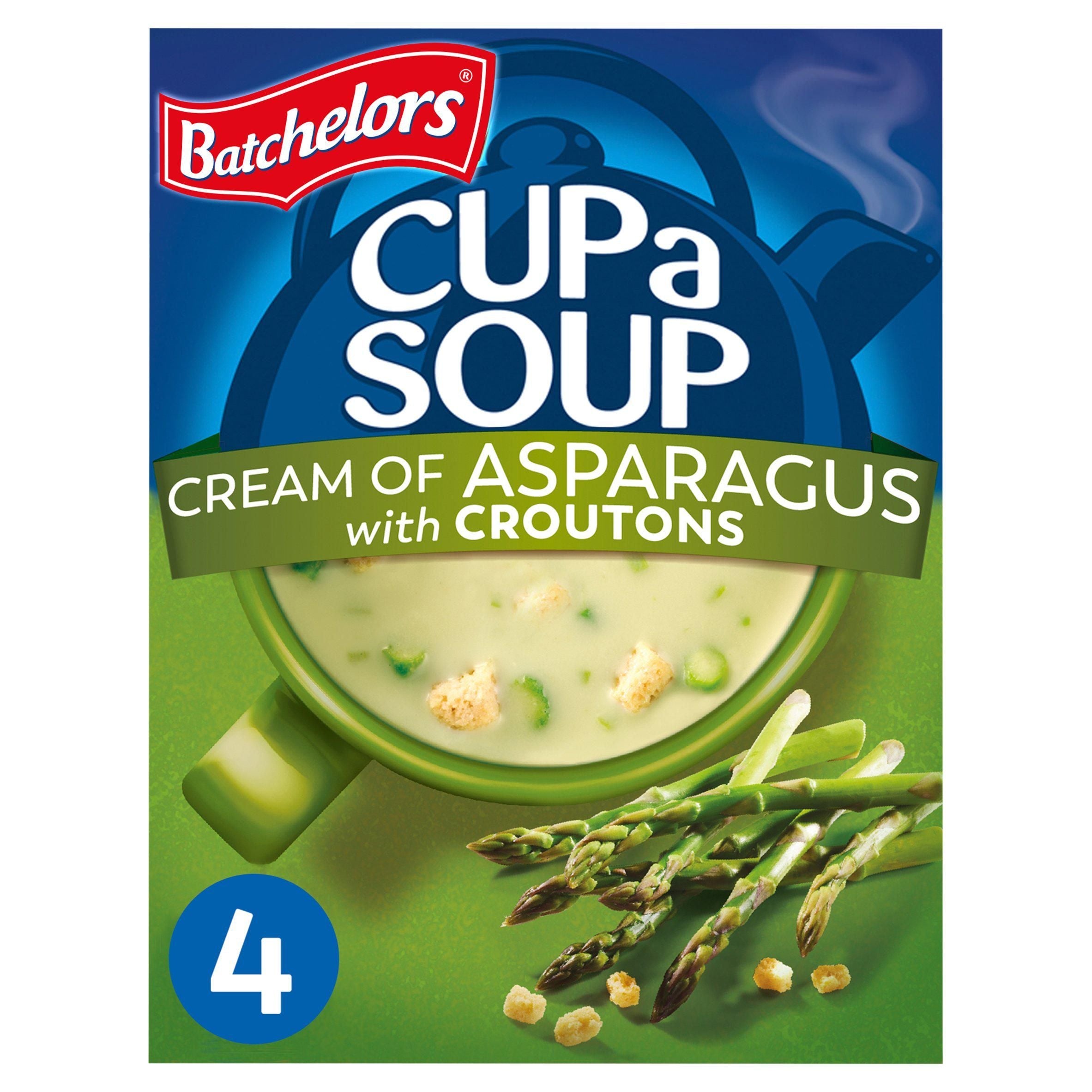 Batchelors Cup a Soup, Cream of Asparagus with Croutons x4 117g - McGrocer