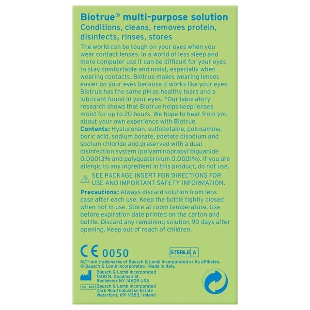Bausch & Lomb Biotrue Multi Purpose Contact Lens Solution Travel Size - McGrocer