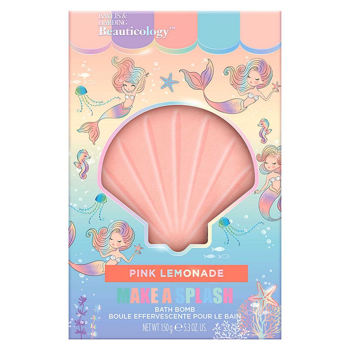 Baylis & Harding Beauticology Make A Splash Pink Lemonade Bath Fizzer 150g - McGrocer