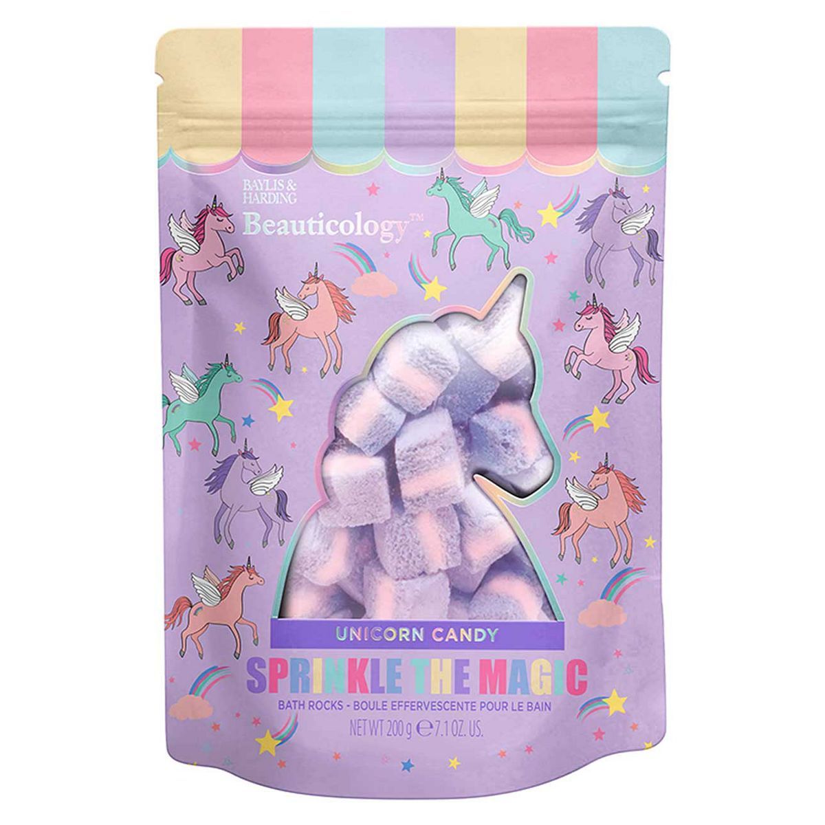 Baylis & Harding Beauticology Sprinkle The Magic Unicorn Candy Bath Rocks 200g - McGrocer