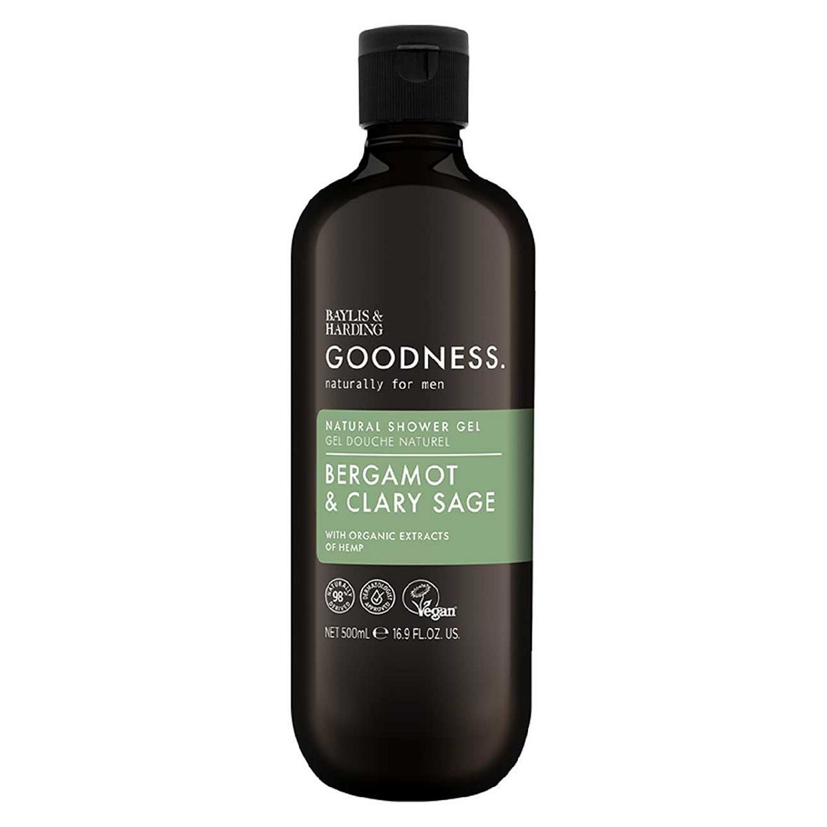 Baylis & Harding Goodness Bergamot & Clary Sage Natural Shower Gel 500ml - McGrocer