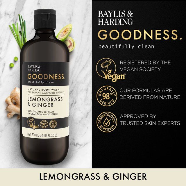 Baylis & Harding Goodness Lemongrass & Ginger Body Wash 500ml - McGrocer