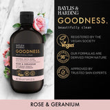 Baylis & Harding Goodness Rose & Geranium Bath Soak 500ml - McGrocer