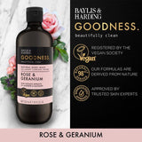 Baylis & Harding Goodness Rose & Geranium Body Wash 500ml - McGrocer