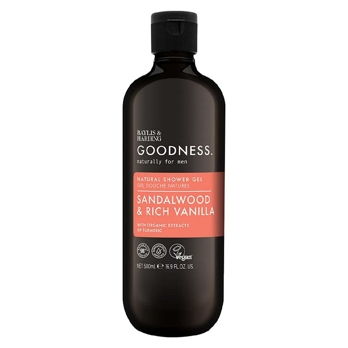 Baylis & Harding Goodness Sandalwood & Vanilla Natural Shower Gel 500ml - McGrocer