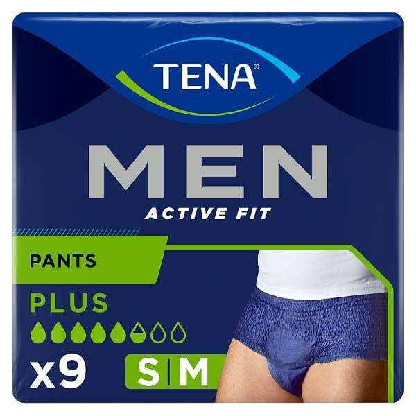 TENA Men Active Fit Incontinence Pants Plus Size Medium 9 pack GOODS Superdrug
