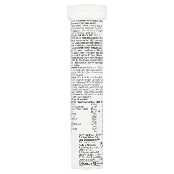 Superdrug Effervescent Revive Orange 20s GOODS Superdrug