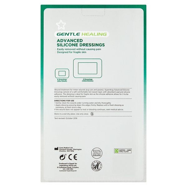 Superdrug Advanced Silicone Wound Dressing Gentle Healing 11 GOODS Superdrug