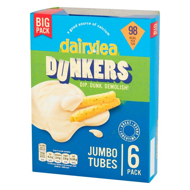 Dairylea Dunkers Jumbo Tubes Cheese Snacks   6 x 41g - McGrocer