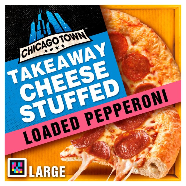 Chicago Town Takeaway Cheesy Stuffed Crust Pepperoni Large Pizza 640g - McGrocer