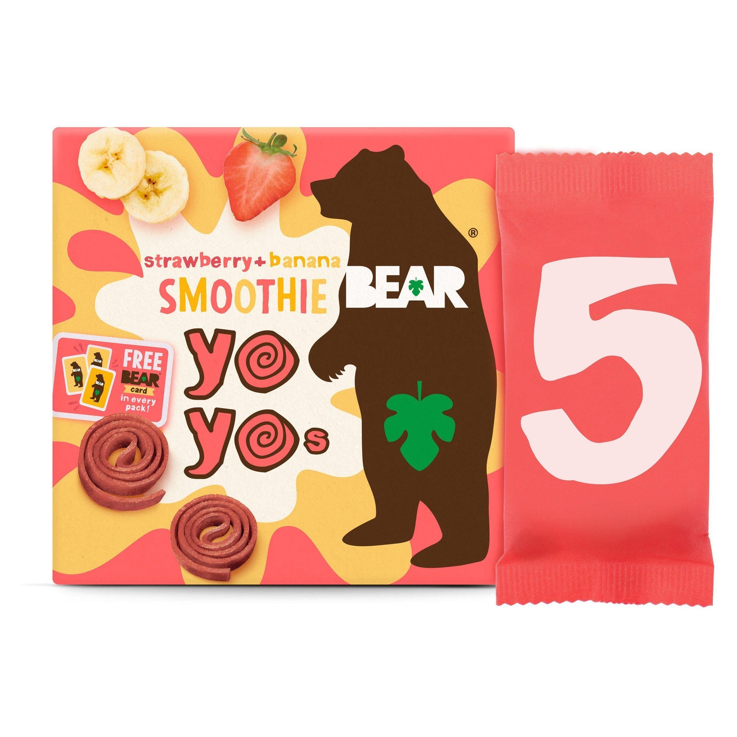 Bear Strawberry & Banana Smoothie Yoyos 5x20g - McGrocer