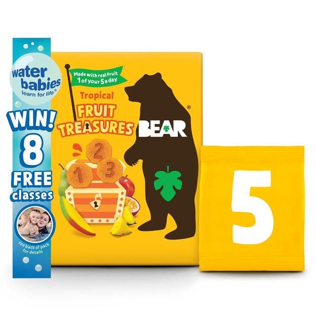 Bear Treasures Kids Snack 3+ Years Tropical Flavour   5 x 20g - McGrocer