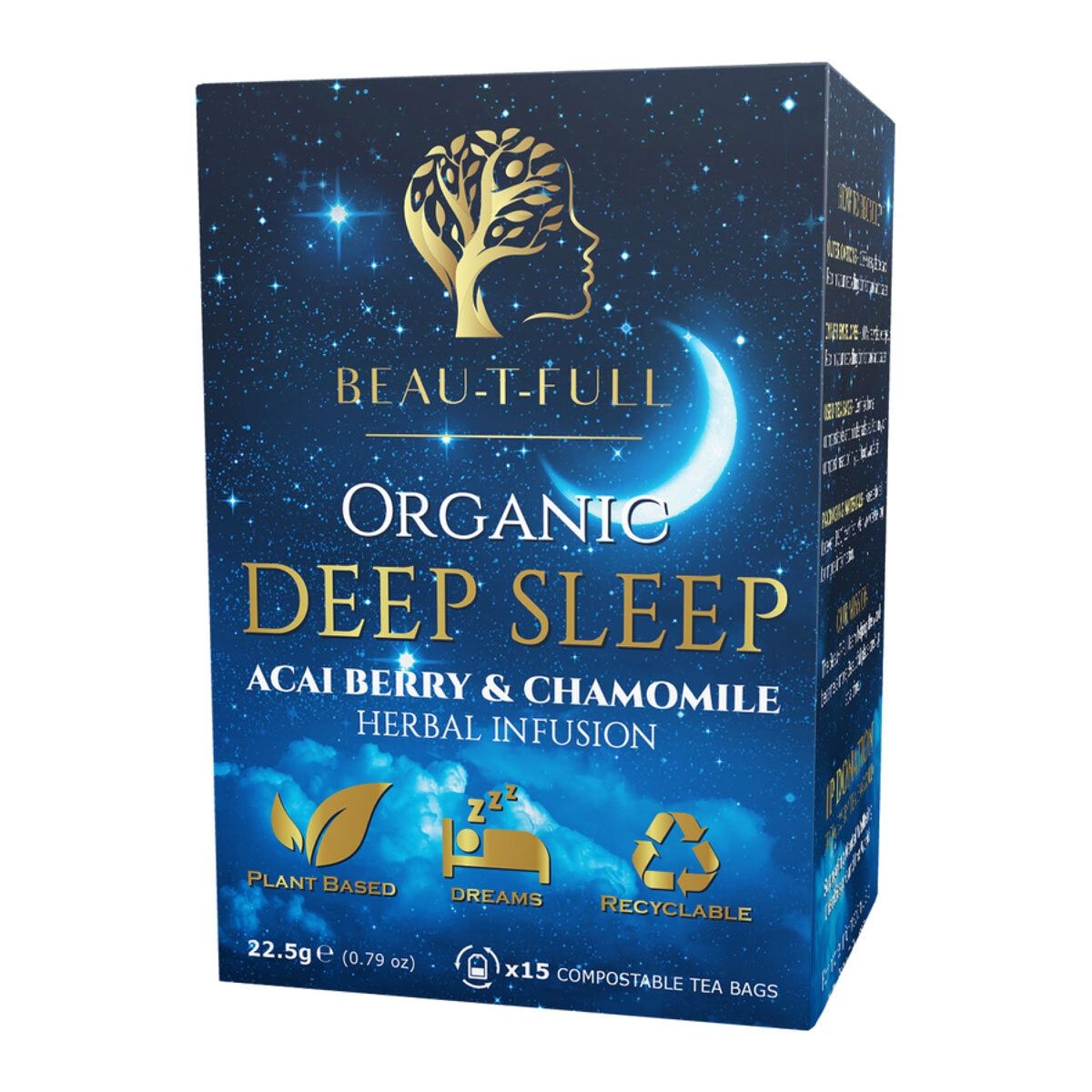 Beau-T-Full Tea Organic Deep Sleep Tea Bags, 6 x 15 Pack - McGrocer