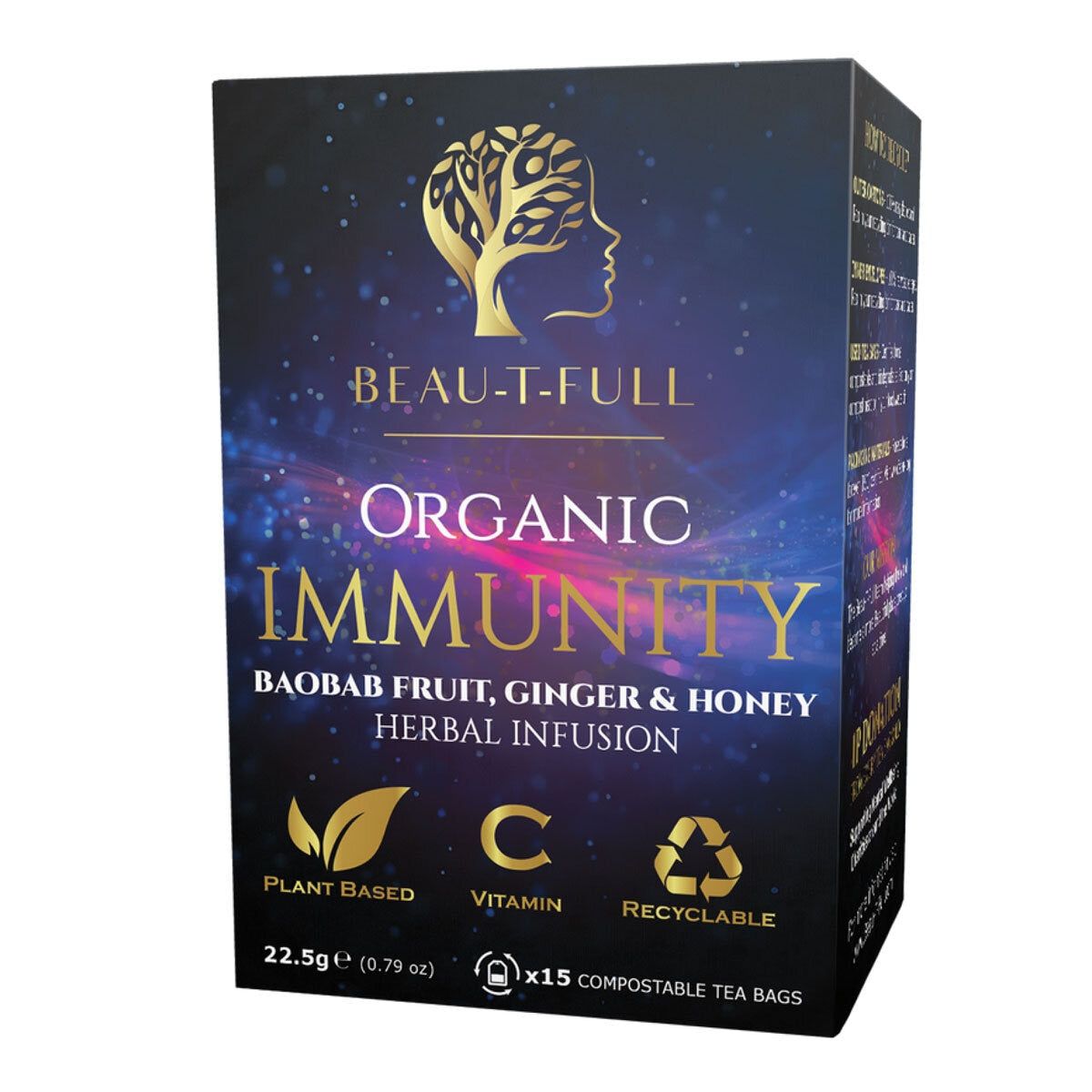 Beau-T-Full Tea Organic Immunity Tea Bags, 6 x 15 Pack - McGrocer