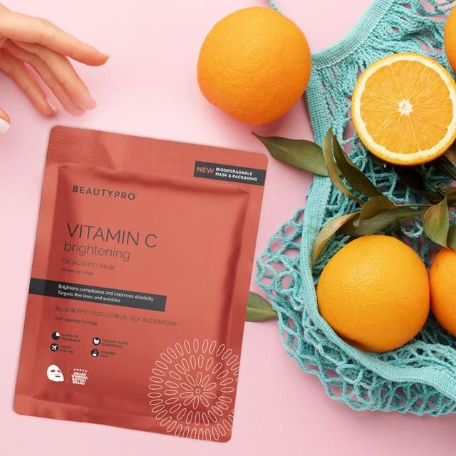 BEAUTYPRO Vitamin C Brightening Facial Sheet Mask 30g - McGrocer