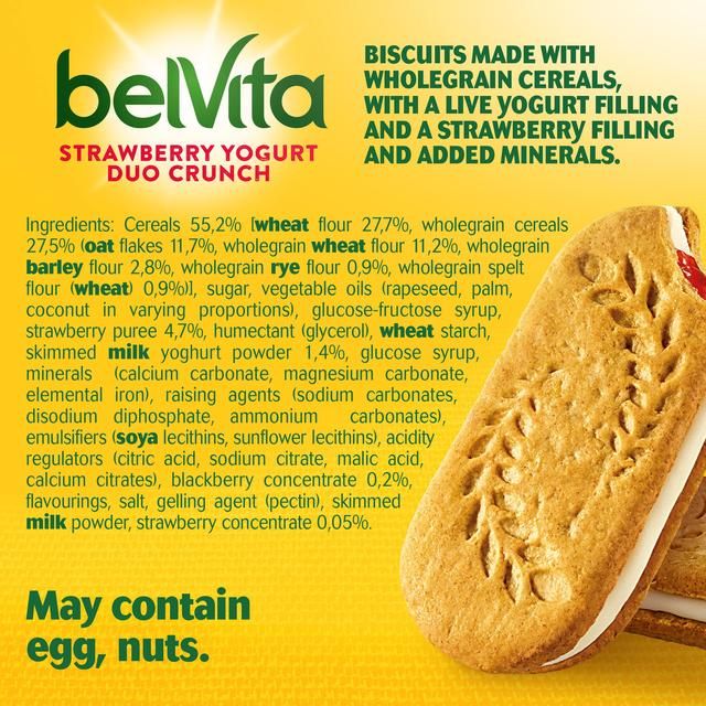 Belvita Strawberry Yogurt Duo Crunch Breakfast Biscuits   5 per pack - McGrocer