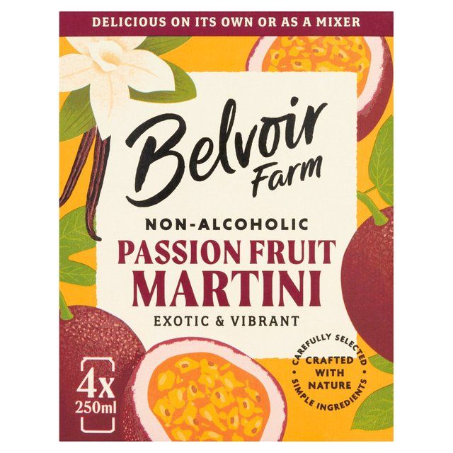 Belvoir Farm Non Alcoholic Passionfruit Martini 4 x 250ml - McGrocer