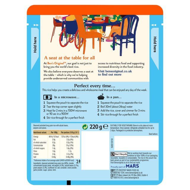 Ben's Original Caribbean Microwave Rice 220g - McGrocer