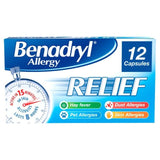 Benadryl Allergy Relief Capsules   12 per pack - McGrocer