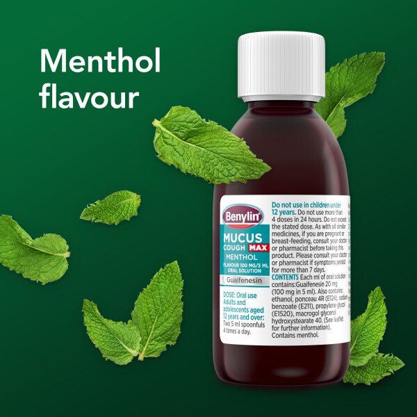 Benylin Mucus Cough Max Menthol Syrup 150ml - McGrocer