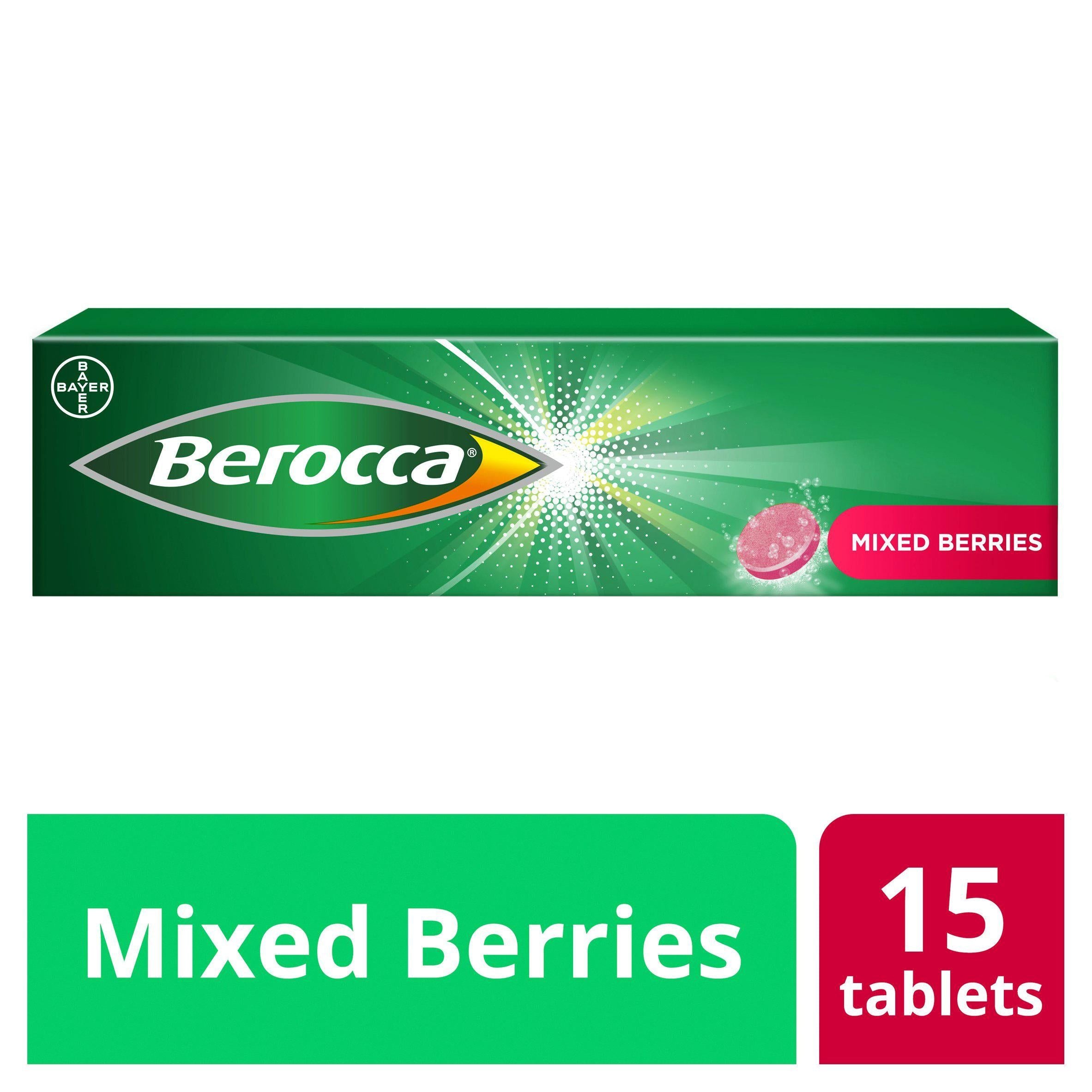 Berocca Mixed Berries Energy Vitamin Tablets x15 - McGrocer