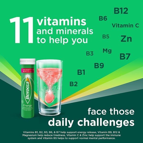 Berocca Mixed Berries Sugar Free Effervescent 15 Tablets - McGrocer