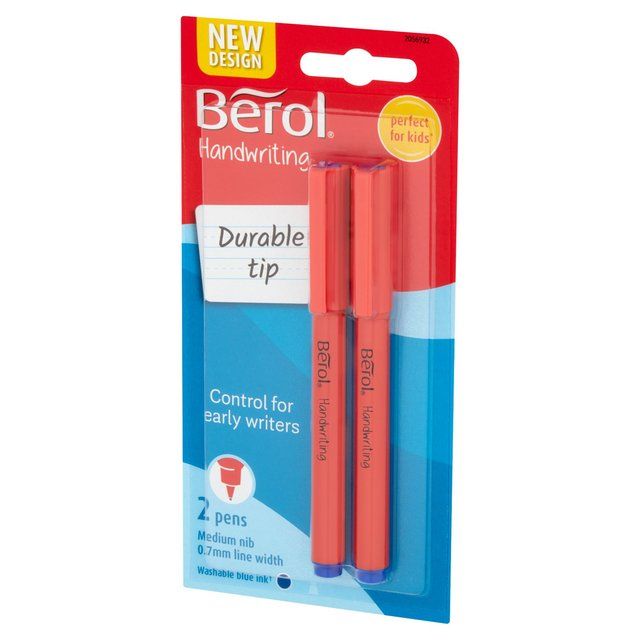 Berol Handwriting Pen Blue Ink 2 per pack - McGrocer