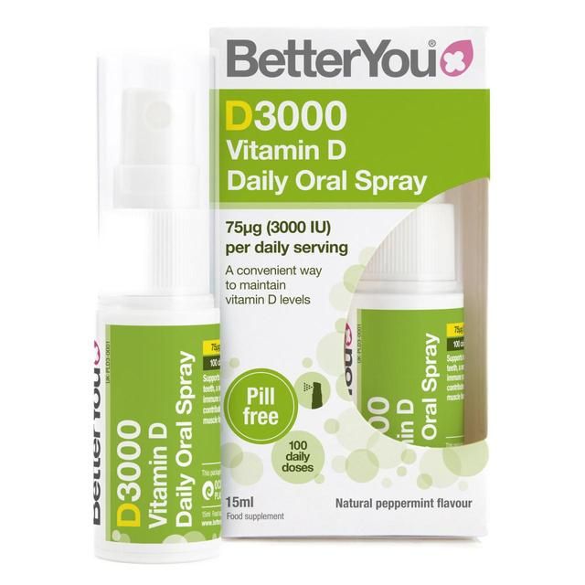 BetterYou D3000 Vitamin D Daily Oral Spray 15ml - McGrocer