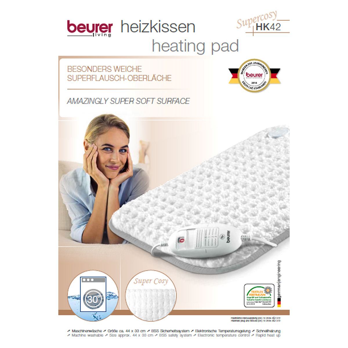 Beurer HK42 Super Soft Luxury Heat Pad - McGrocer
