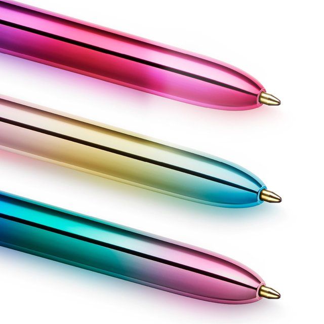 BIC 4 Colours Gradient Retractable Ballpoint Pens Pack of 5 5 per pack - McGrocer