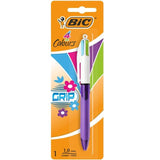 BIC 4 Colours Grip Retractable Ballpoint Pen Single Pack - McGrocer