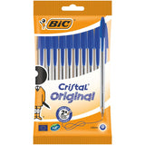 Bic Cristal Blue Medium Ball Pens - McGrocer